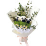 Композиция с ромашками и эвкалиптом «Три овечки»